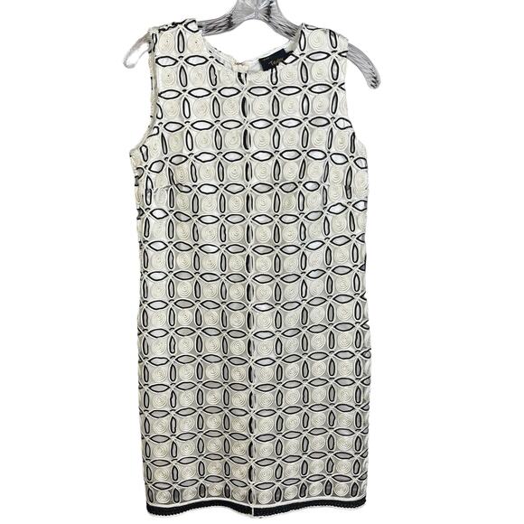 Just Taylor White Embroidered Sheath Dress  6 - Picture 1 of 11